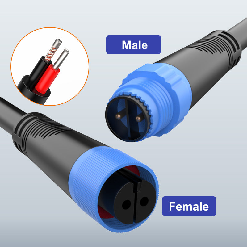 M15 Waterproof Butt Plug Connector with Rubber Core